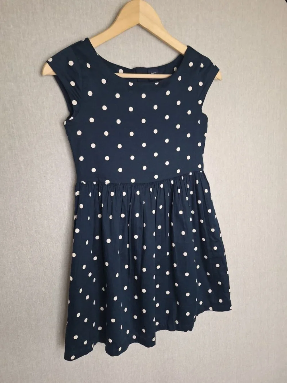 💙 Gap Kids Polkadot Girls Dress Size 10/L Cotton Preppy Formal Cute Outfit